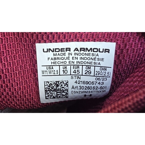 New Under Armour Curry 2 Retro UA Domaine Red Silver Gum Men\'s Sz 11 3026052-601 main image 5